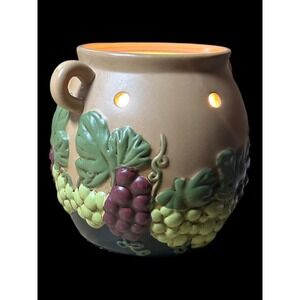 Scentsy Grapevine Electric Wax Warmer Rustic Ceramic Pot 25W 19398 Tuscan Decor